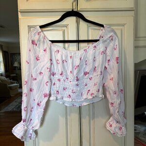 Skylar+Madison Preppy Coastal Long Sleeve top- Size Small